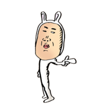 rabbit man 5 sticker #7265404