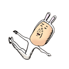 rabbit man 5 sticker #7265405