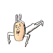 rabbit man 5 sticker #7265407