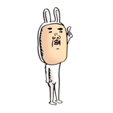 rabbit man 5 sticker #7265410