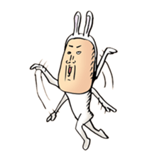 rabbit man 5 sticker #7265412