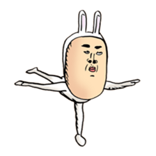 rabbit man 5 sticker #7265413