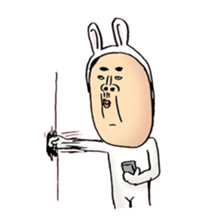 rabbit man 6 sticker #7294990