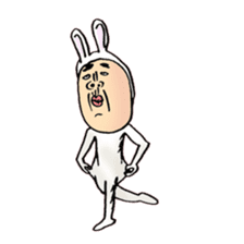 rabbit man 6 sticker #7294993
