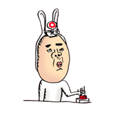 rabbit man 6 sticker #7295000