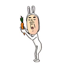 rabbit man 6 sticker #7295006