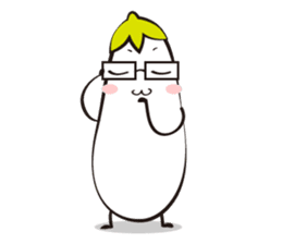 Mr. White Eggplant sticker #9435163