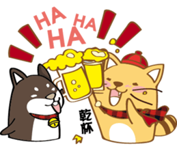 Yellow Cunning&BenBen (black)-Festival sticker #9766664