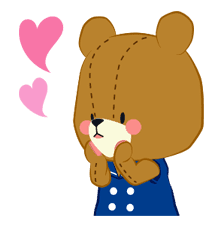 TINY TWIN BEARS:LULU & LOLO sticker #42920