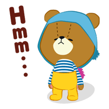 TINY TWIN BEARS:LULU & LOLO sticker #42928