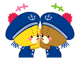 TINY TWIN BEARS:LULU & LOLO sticker #42930