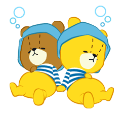 TINY TWIN BEARS:LULU & LOLO sticker #42937