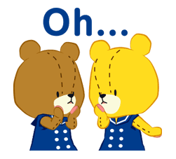 TINY TWIN BEARS:LULU & LOLO sticker #42944