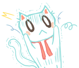 my happy cat Moe sticker #2984859