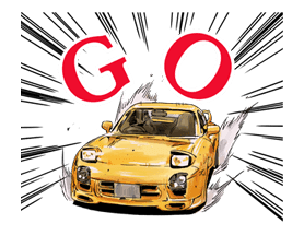 Initial D sticker #24777