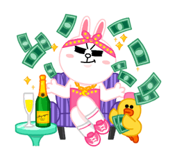 LINE Characters: Party Time sticker #6829311