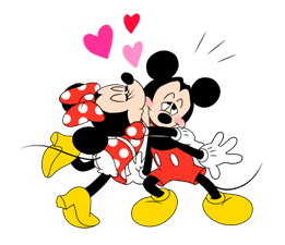 Lovely Mickey and Minnie sticker #7432692