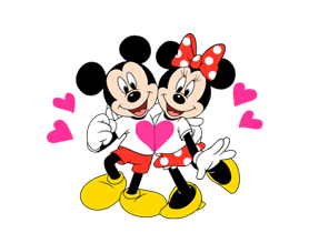 Lovely Mickey and Minnie sticker #7432694