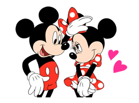 Lovely Mickey and Minnie sticker #7432695
