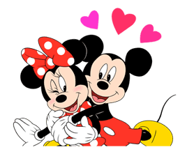 Lovely Mickey and Minnie sticker #7432697