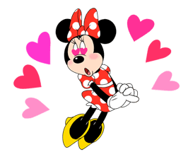 Lovely Mickey and Minnie sticker #7432698