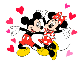 Lovely Mickey and Minnie sticker #7432699