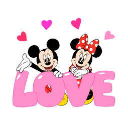 Lovely Mickey and Minnie sticker #7432702