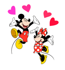 Lovely Mickey and Minnie sticker #7432704