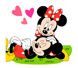 Lovely Mickey and Minnie sticker #7432706