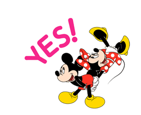 Lovely Mickey and Minnie sticker #7432709
