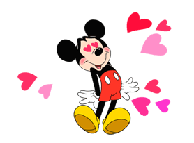 Lovely Mickey and Minnie sticker #7432710