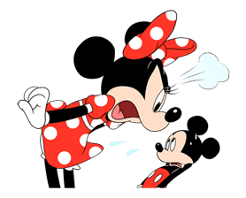 Lovely Mickey and Minnie sticker #7432711