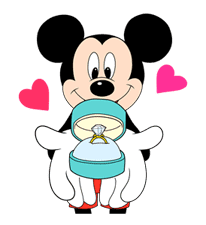 Lovely Mickey and Minnie sticker #7432713