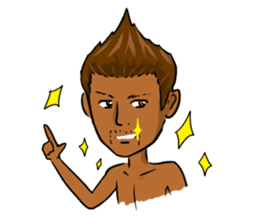 It is a sticker on the theme of suntan. sticker #1404578