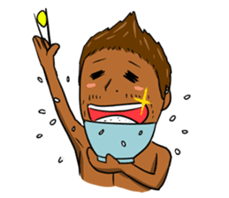 It is a sticker on the theme of suntan. sticker #1404579