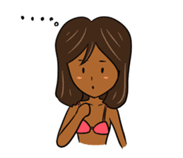 It is a sticker on the theme of suntan. sticker #1404584