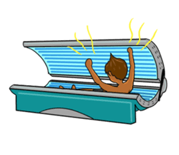 It is a sticker on the theme of suntan. sticker #1404590