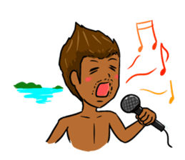 It is a sticker on the theme of suntan. sticker #1404591