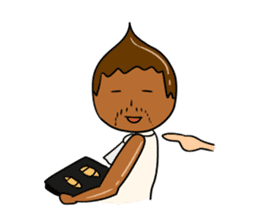 It is a sticker on the theme of suntan. sticker #1404604