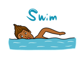 It is a sticker on the theme of suntan. sticker #1404609