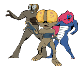 Humanoid Monster Bem sticker #17071