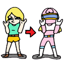 KM37 Pink Woman sticker #10424839