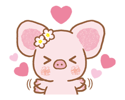 Piggy girl sticker #25179