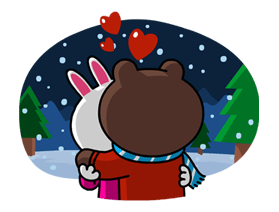 Brown & Cony's Cozy Winter Date sticker #27329