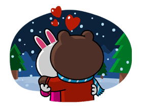 Brown & Cony's Cozy Winter Date sticker #27329