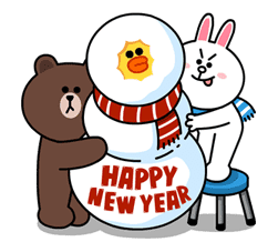Brown & Cony's Cozy Winter Date sticker #27332