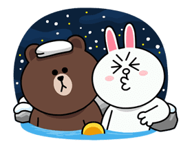 Brown & Cony's Cozy Winter Date sticker #27336