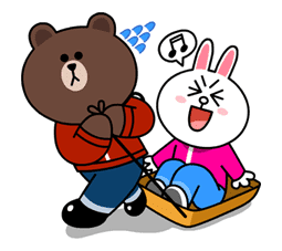 Brown & Cony's Cozy Winter Date sticker #27338