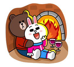 Brown & Cony's Cozy Winter Date sticker #27341