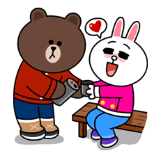 Brown & Cony's Cozy Winter Date sticker #27343